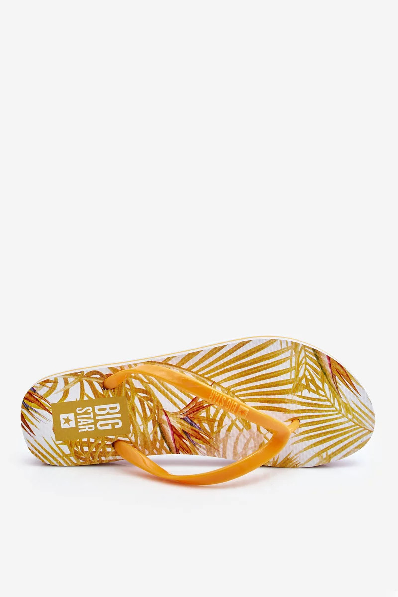 Dámské módní žabky Big Star LL274819 žluté 38