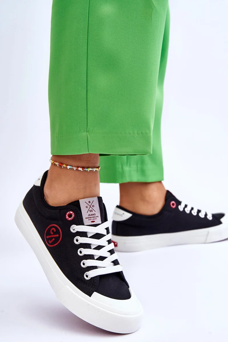 Dámské Cross Jeans Fabric Sneakers LL2R4044 Černé 38
