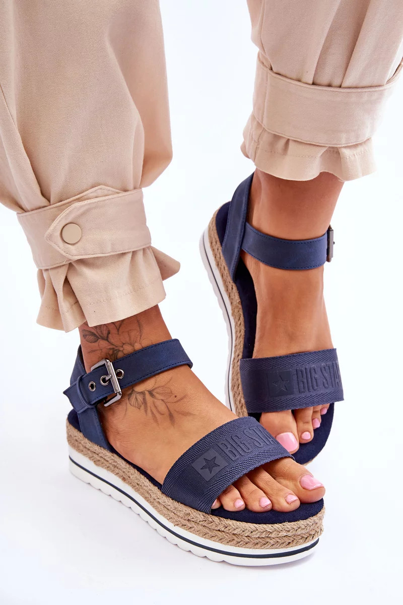 Dámské pohodlné sandály na platformě Big Star námořnická modrá 38