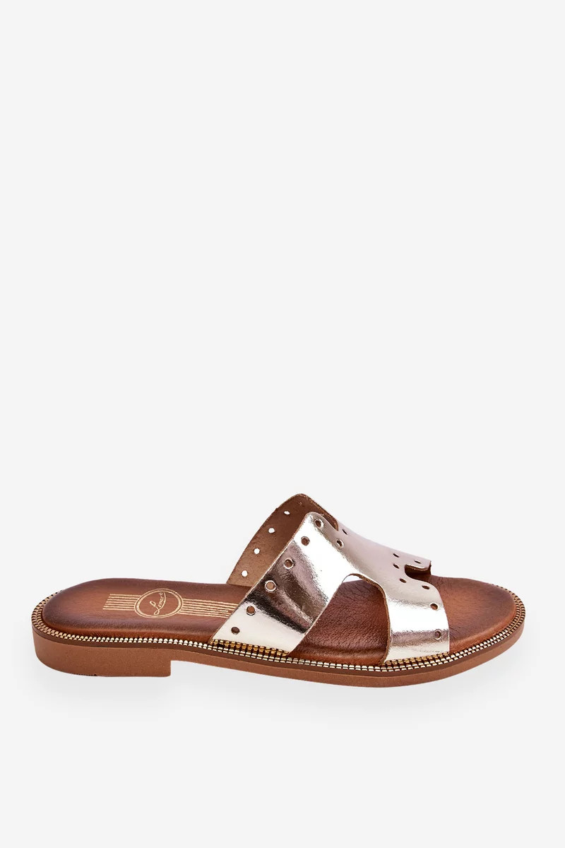 Dámske sandále s ozdobnými výrezmi zlaté Emily 39