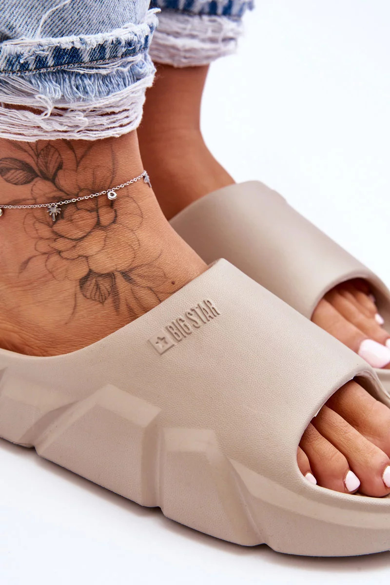 Dámske ľahké penové papuče Big Star LL274593 Beige 36