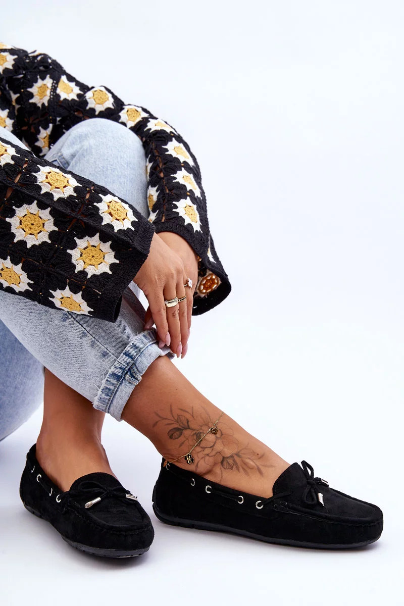 Dámske semišové mokasíny čierne Si Passione 37