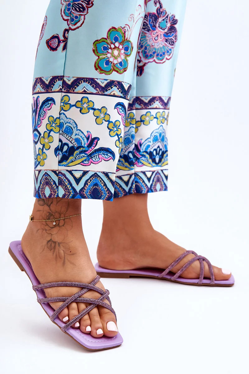 Dámské Klíčky s Proužky a Džety Fialové Leomi 40