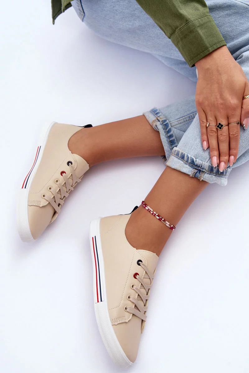 Dámská kožená sportovní obuv béžová Mosaia 36