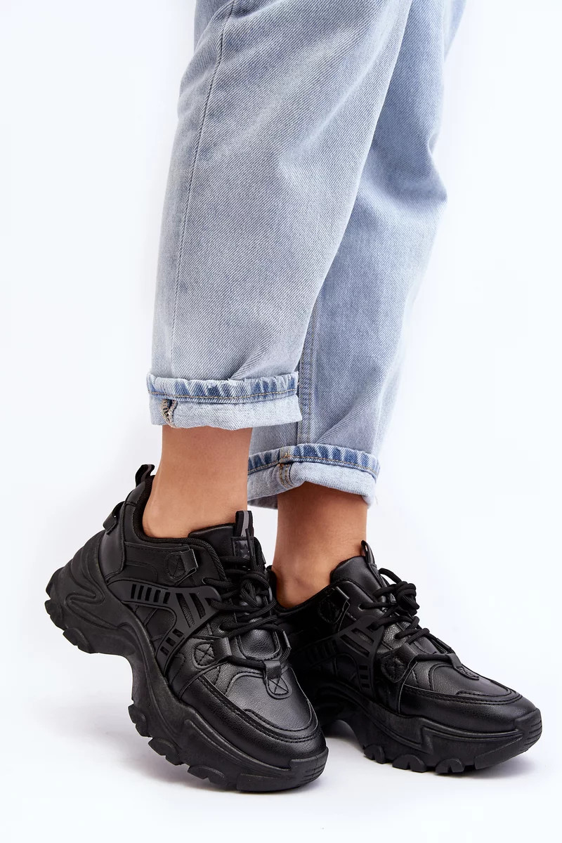 Robustné dámske športové tenisky Black Toderus 36