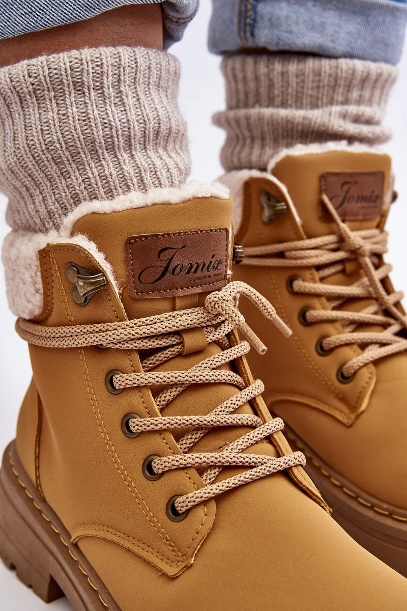 Dámské kožené boty s ovčí kůží Camel Lynnvia 37