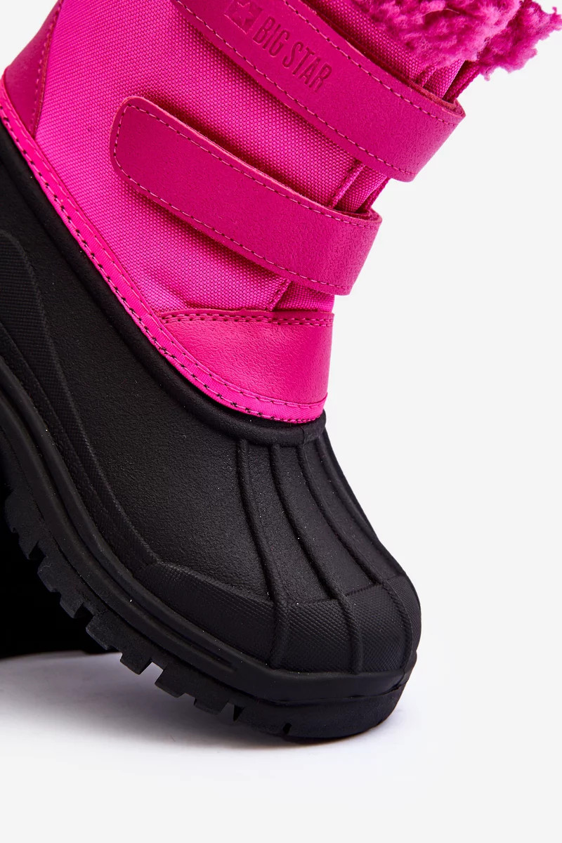 Dětské sněhule na suchý zip Big Star Fuchsia Velikost: 33