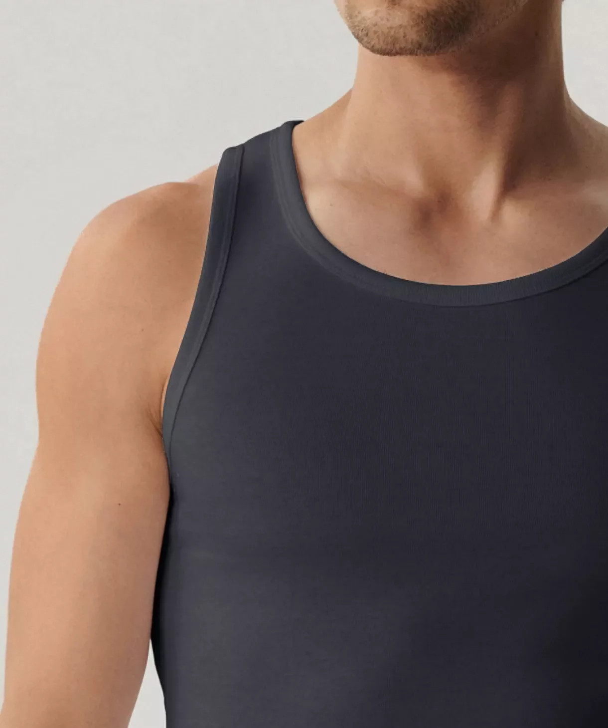 Pánské tílko Atlantic BMV 046 grafit/dek.šedá XL