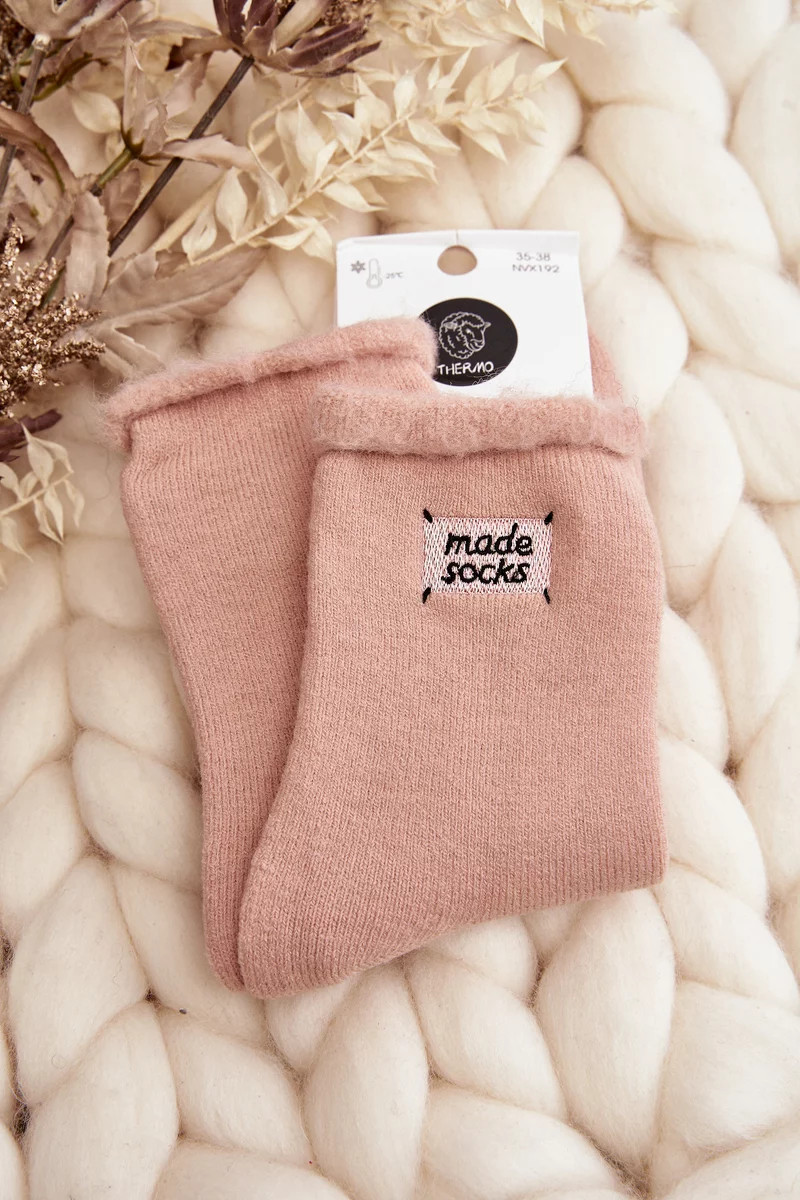 Dámské tlusté ponožky růžové 38-41
