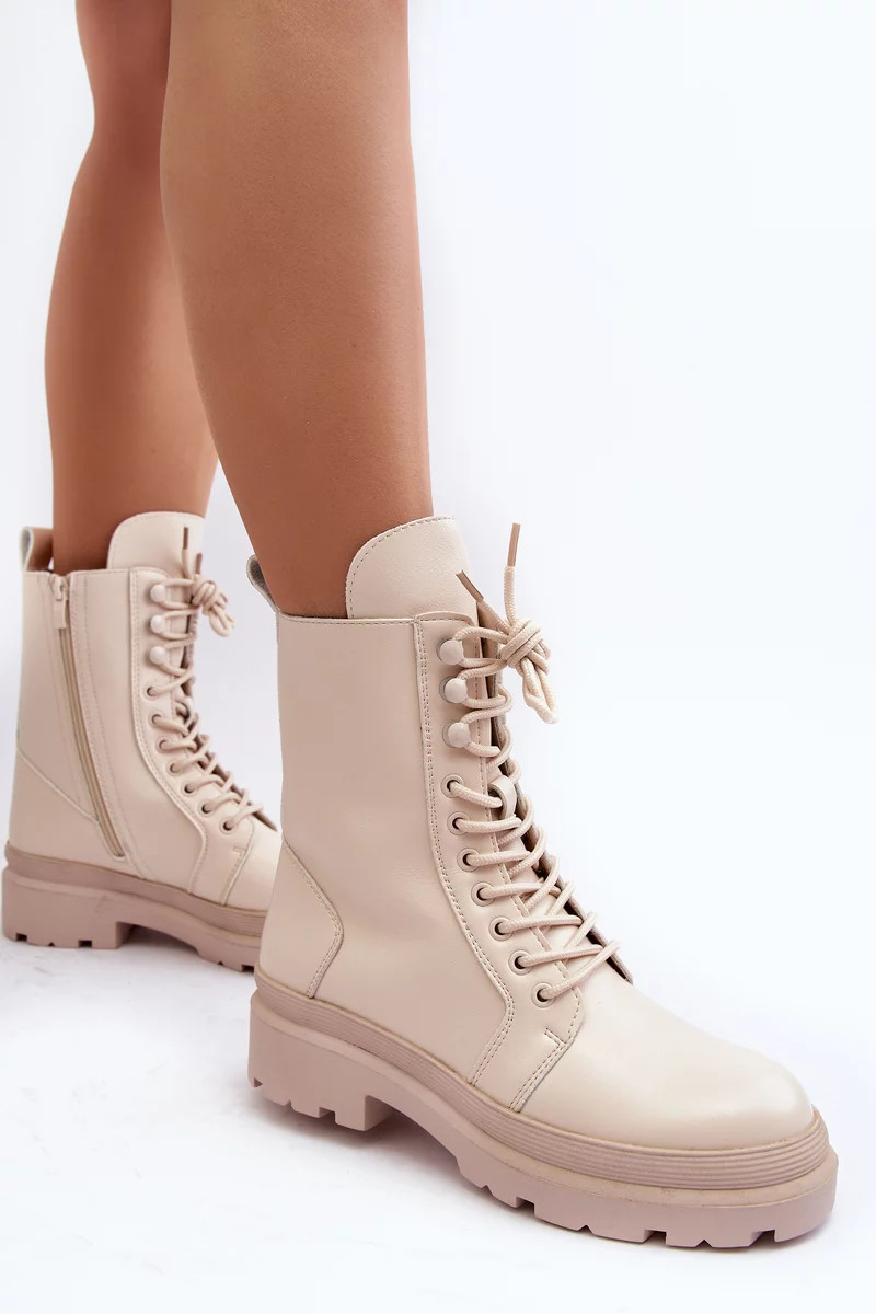 Dámské pracovní boty, ekokůže, světle béžová irande 40