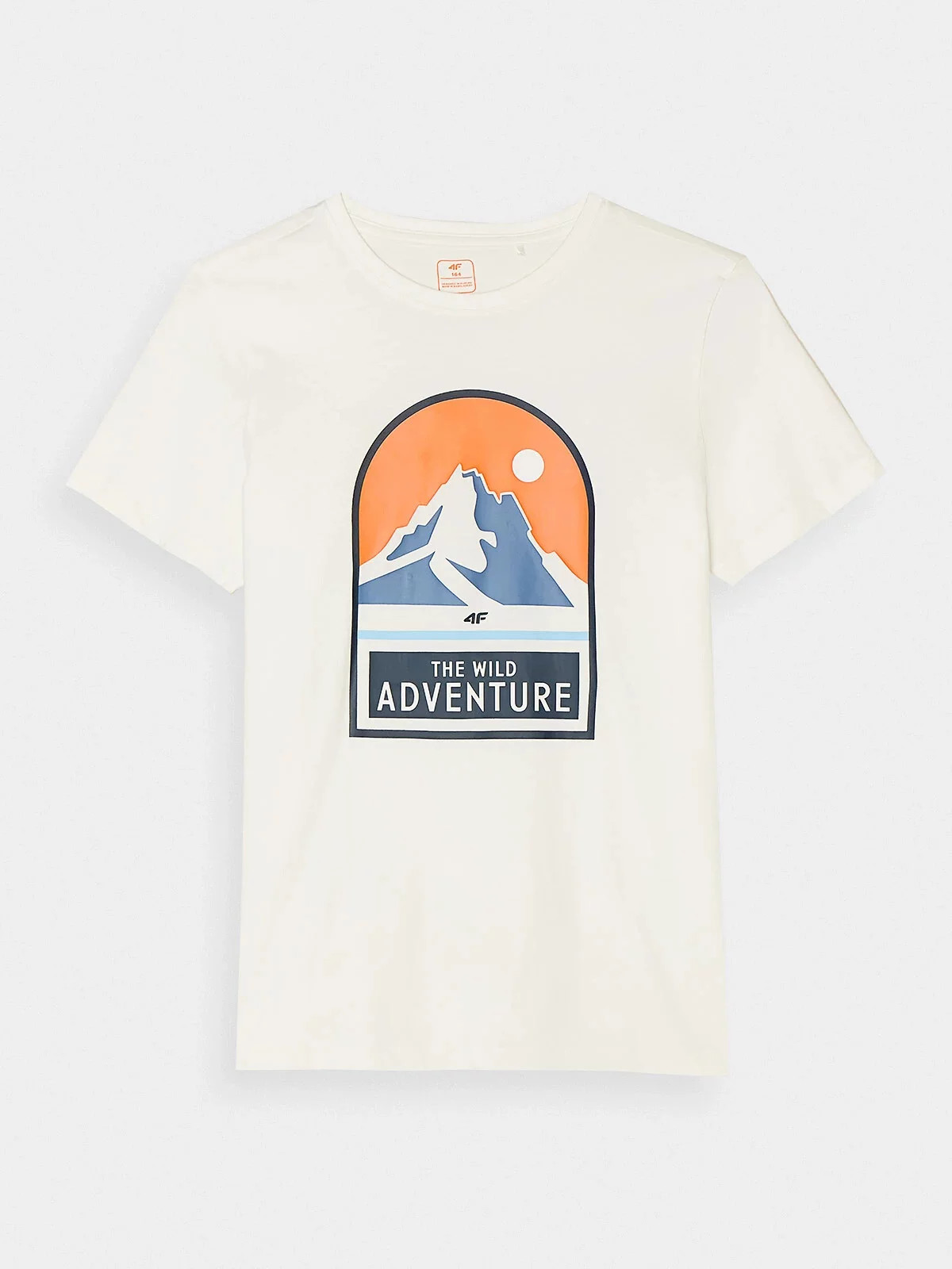 Chlapčenské tričko z organickej bavlny 4F - biele 140