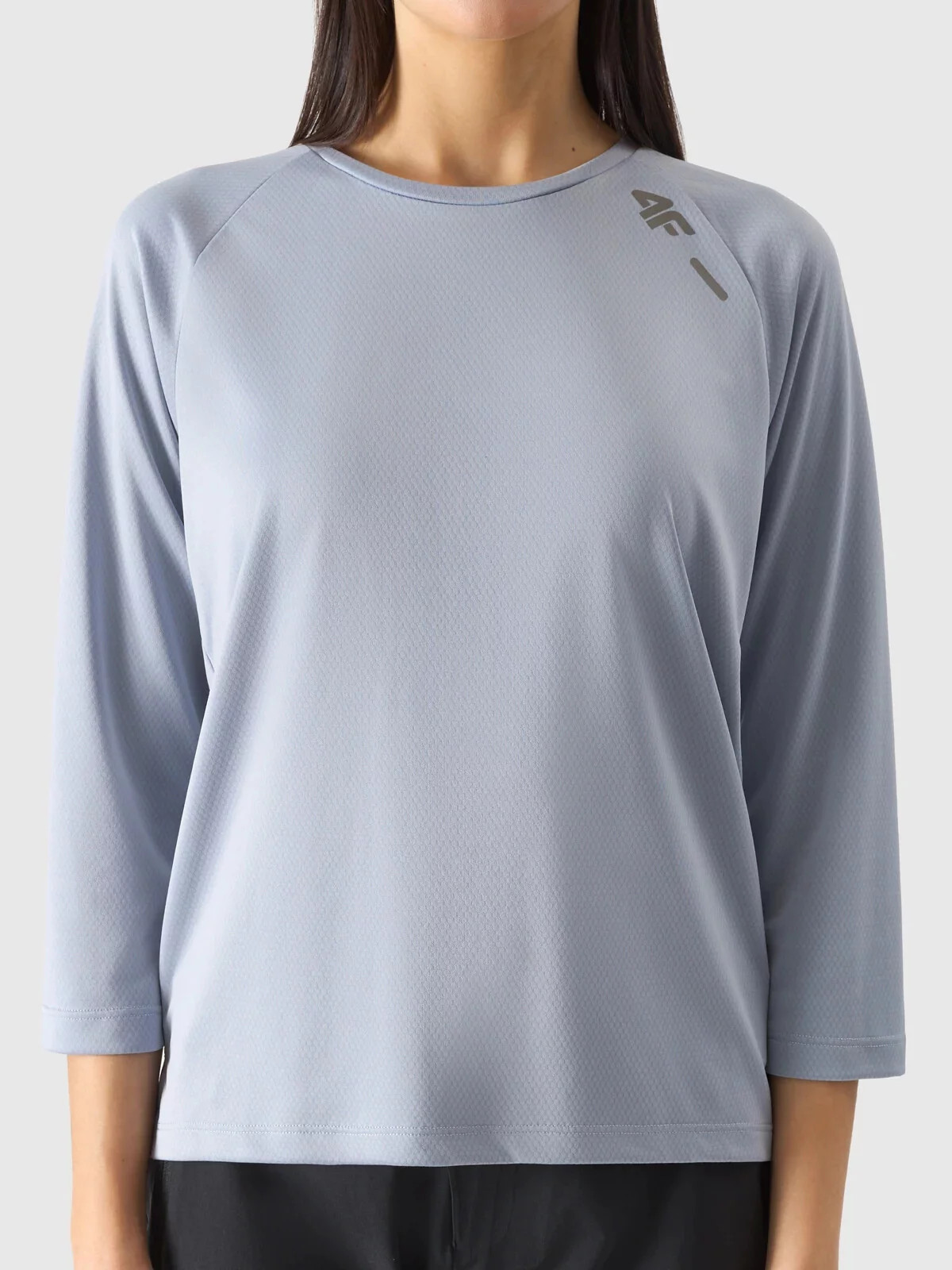 Dámske cyklistické rýchloschnúce tričko s dlhým rukávom 4F - modré L