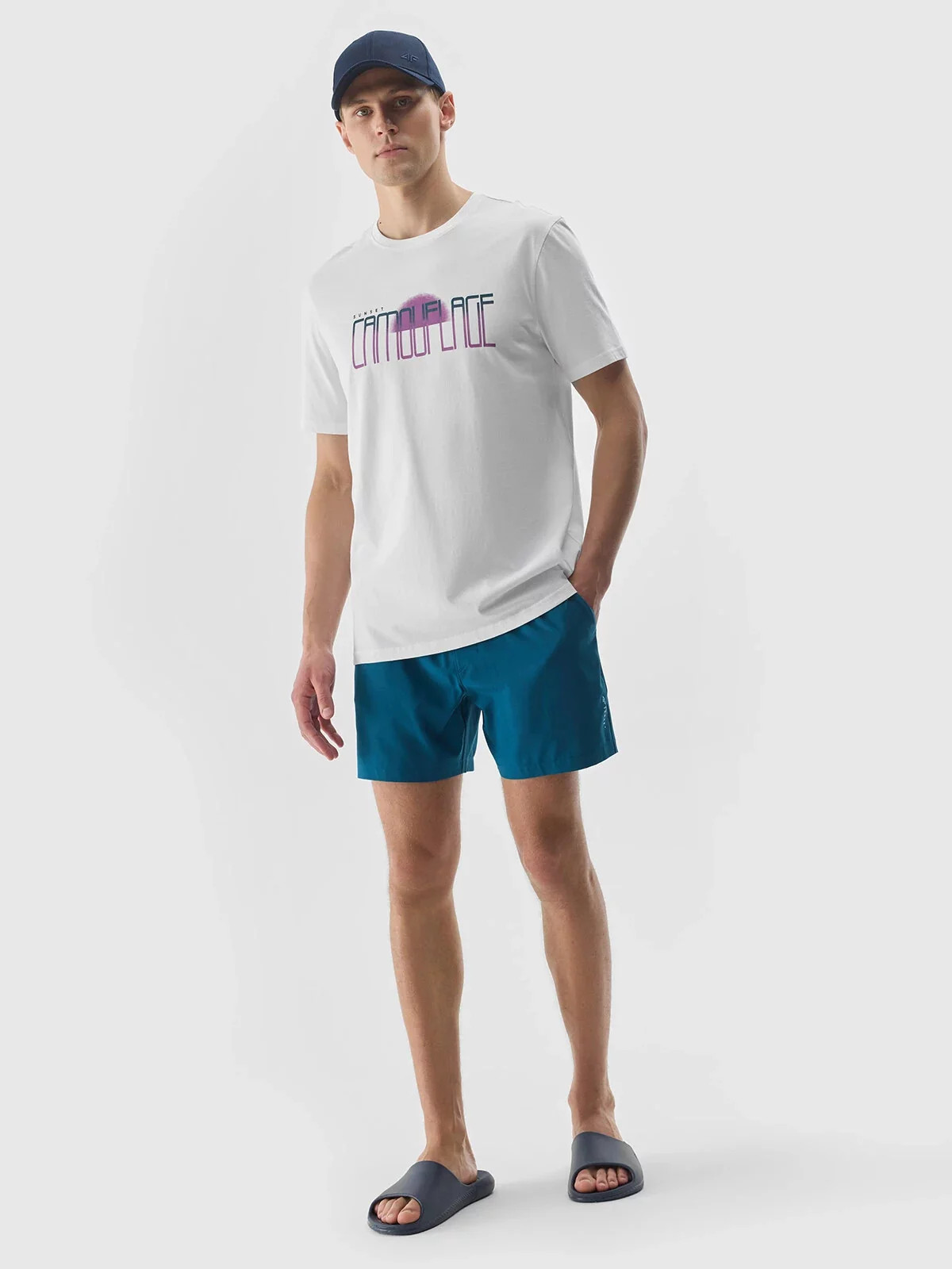 Pánske tričko s potlačou 4F - biele M