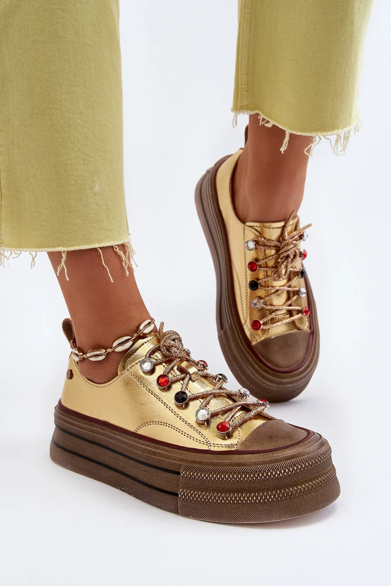 Dámske tenisky na platforme GOE Gold 37