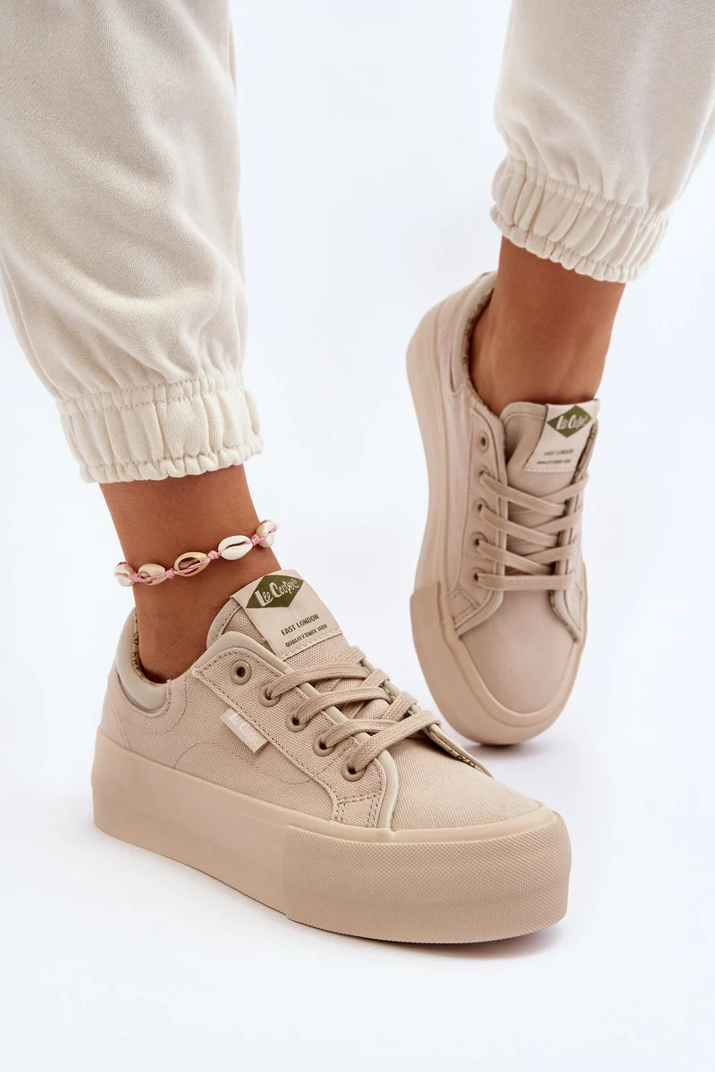 Dámske tenisky Lee Cooper Platform Beige 38