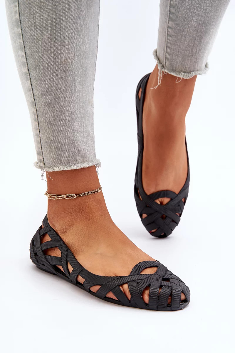 Dámske gumené baleríny Black Salam 37