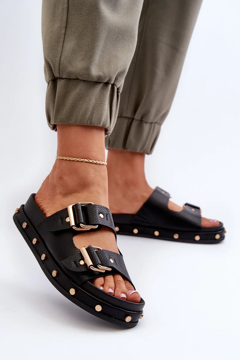 Dámske papuče na platforme Big Star Black 39