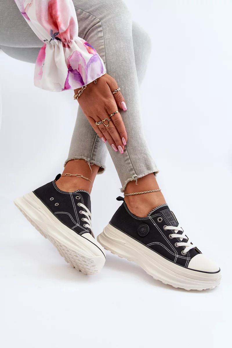 Dámske tenisky na pevnej podrážke Big Star Black 40