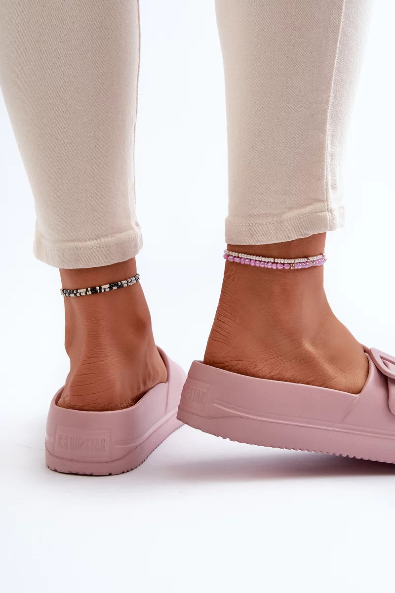 Dámske penové papuče na platforme Big Star - ružové 41