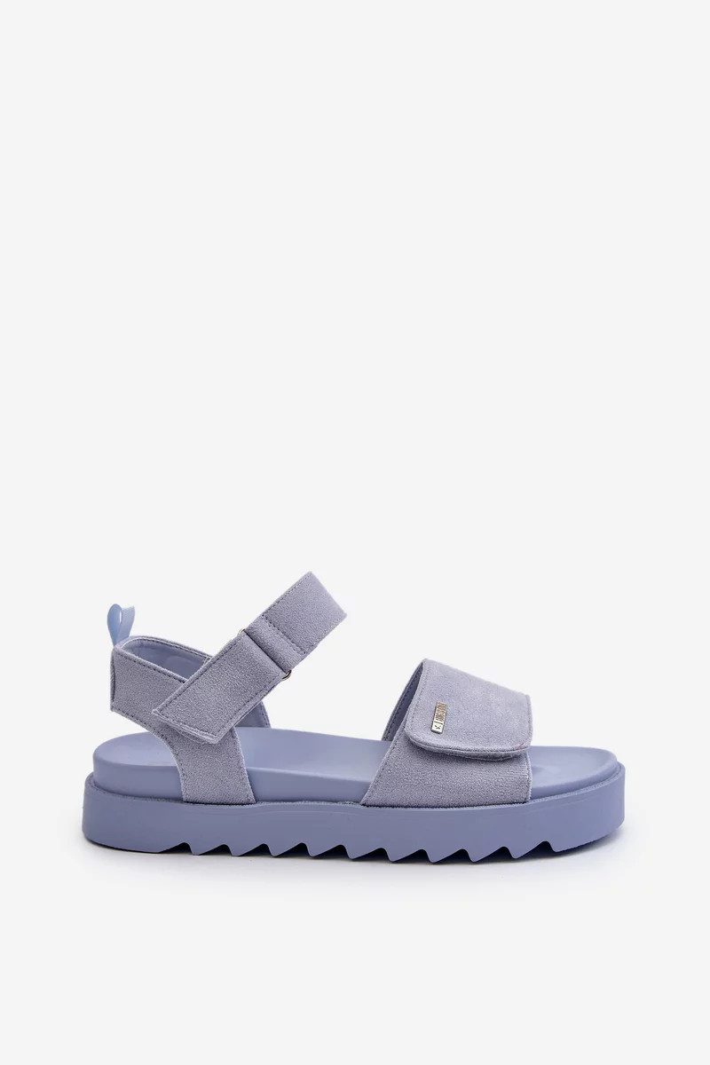 Dámske semišové sandále na platforme Big Star blue 37