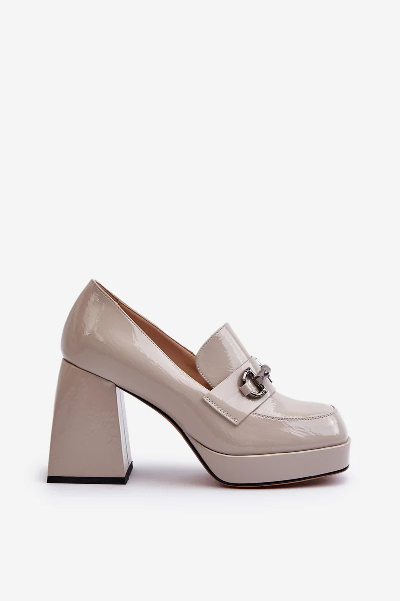 Dámské patentované boty na vysokém podpatku Šedá D&A Velikost: 41