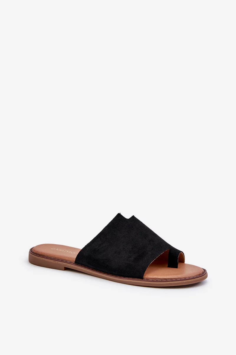 Dámske čierne semišové papuče amite 36