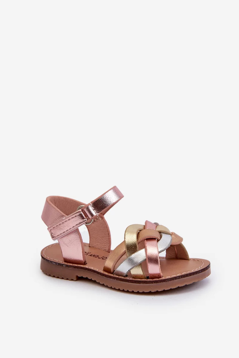 Detské sandále so zapínaním na suchý zips s prepletenými remienkami Viacfarebné Dianttha 21