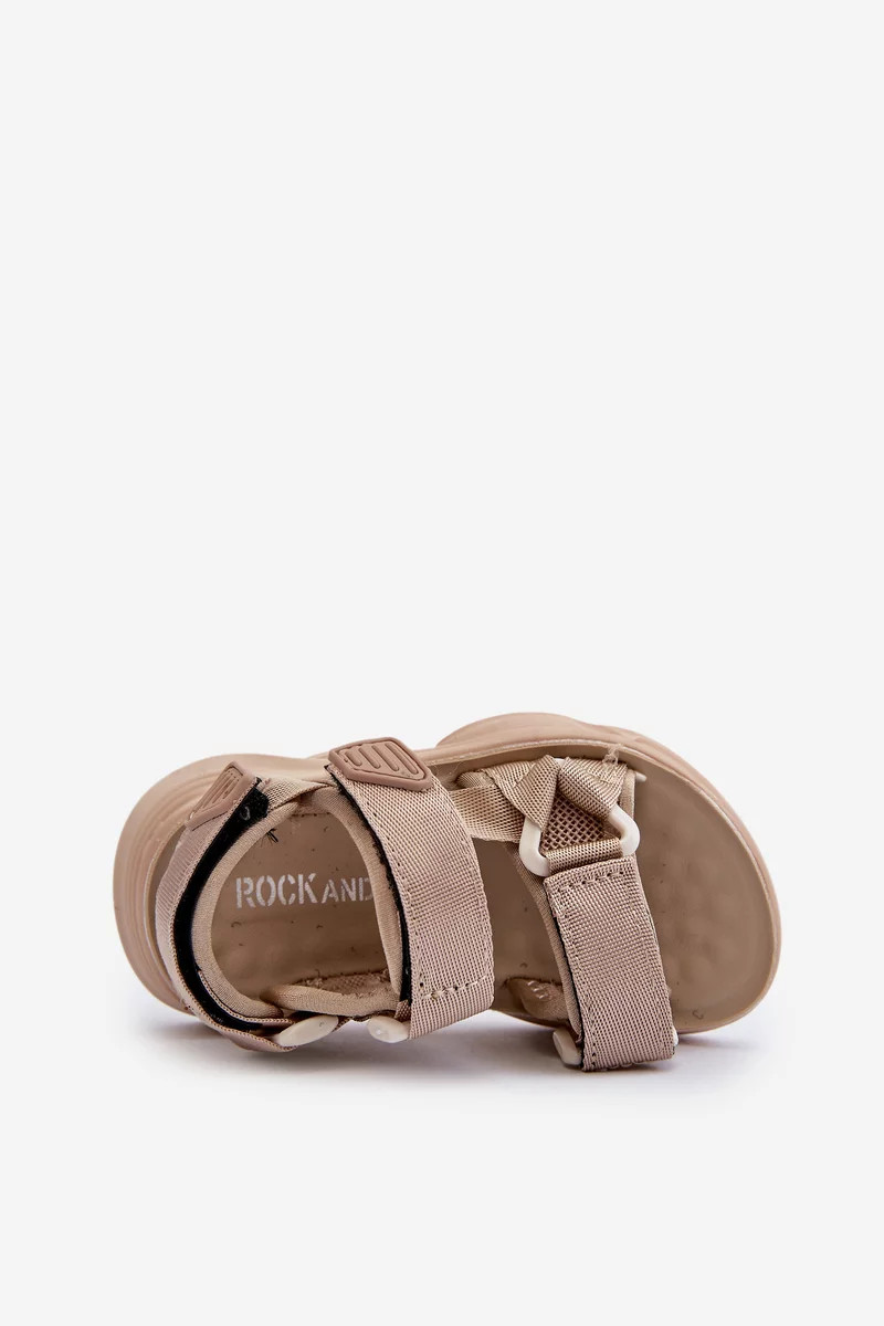 Detské sandále so zapínaním na suchý zips, béžové Orretta 36