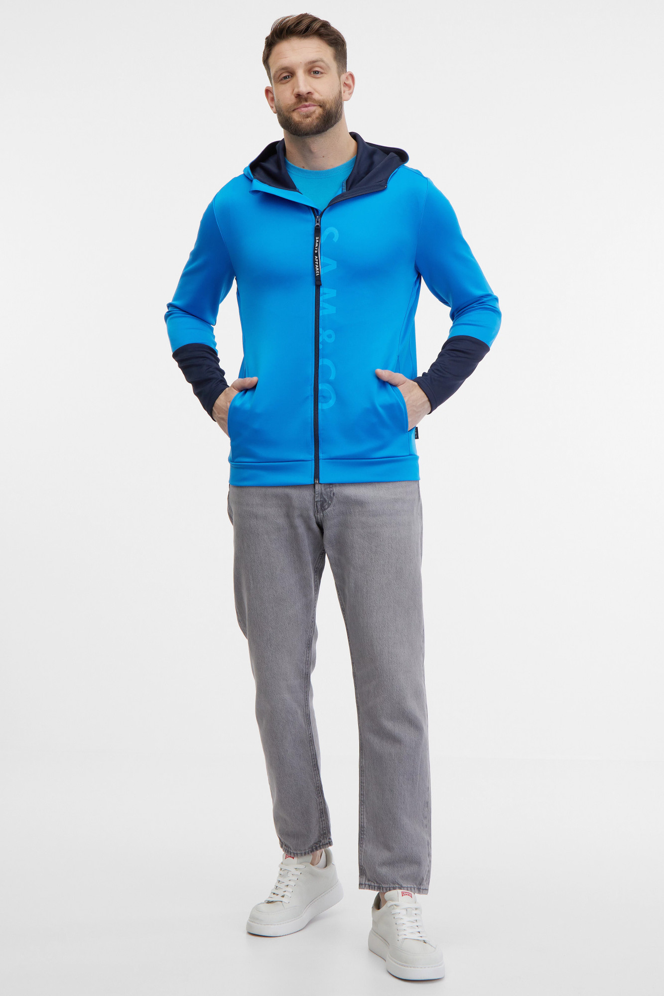 Pánská mikina SAM 73 Emanuel modrá Velikost: 3XL