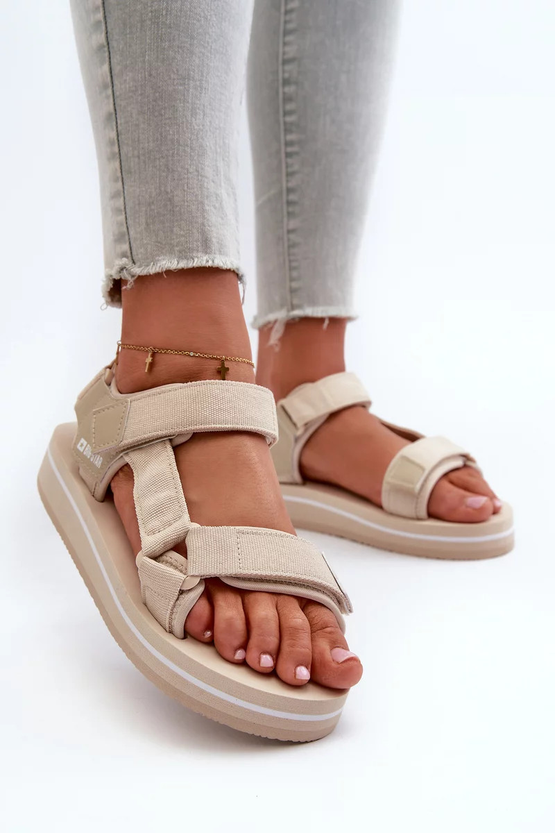 Dámske sandále na platforme Big Star Beige 37