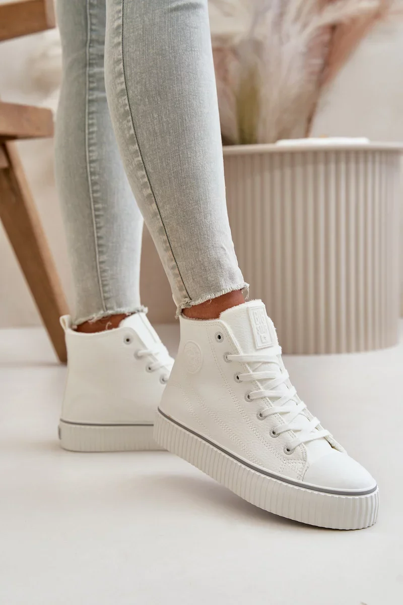 Dámske zateplené tenisky z eko kože Big Star White 41