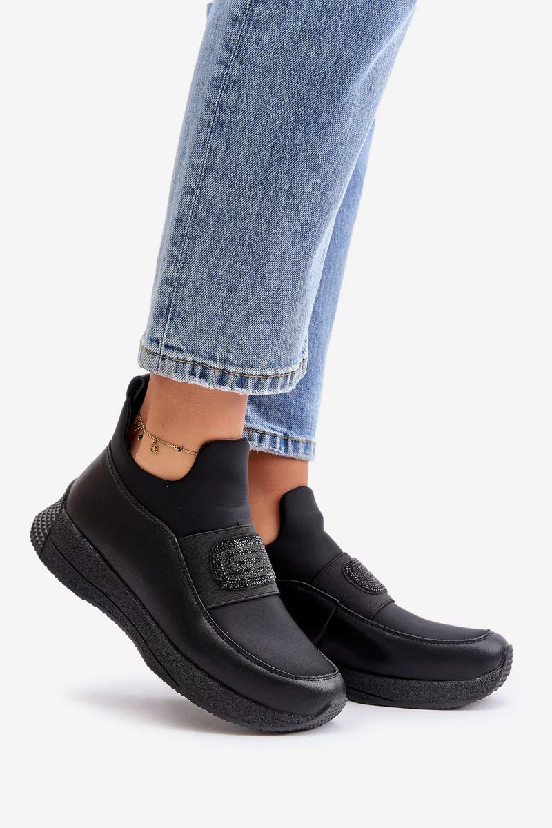 Športové topánky na platforme kožené čierne Artiker 37 Športové topánky na platforme kožené čierne Artiker 37