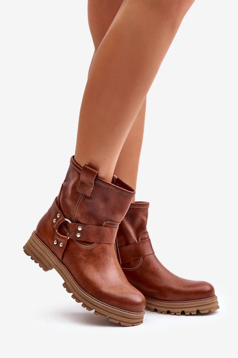 Dámske kožené členkové topánky Lewski Brown 41