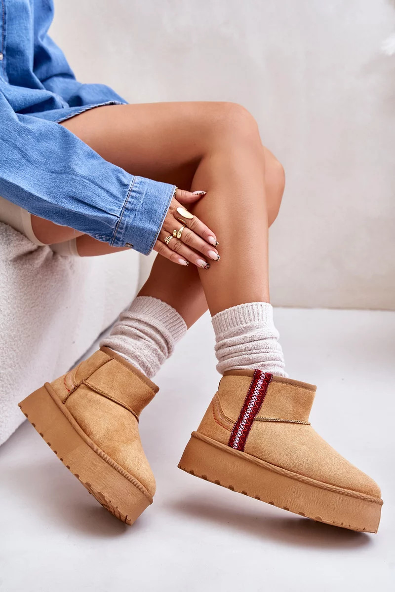 Dámske zateplené snežnice s platformou Camel Lomessa 39