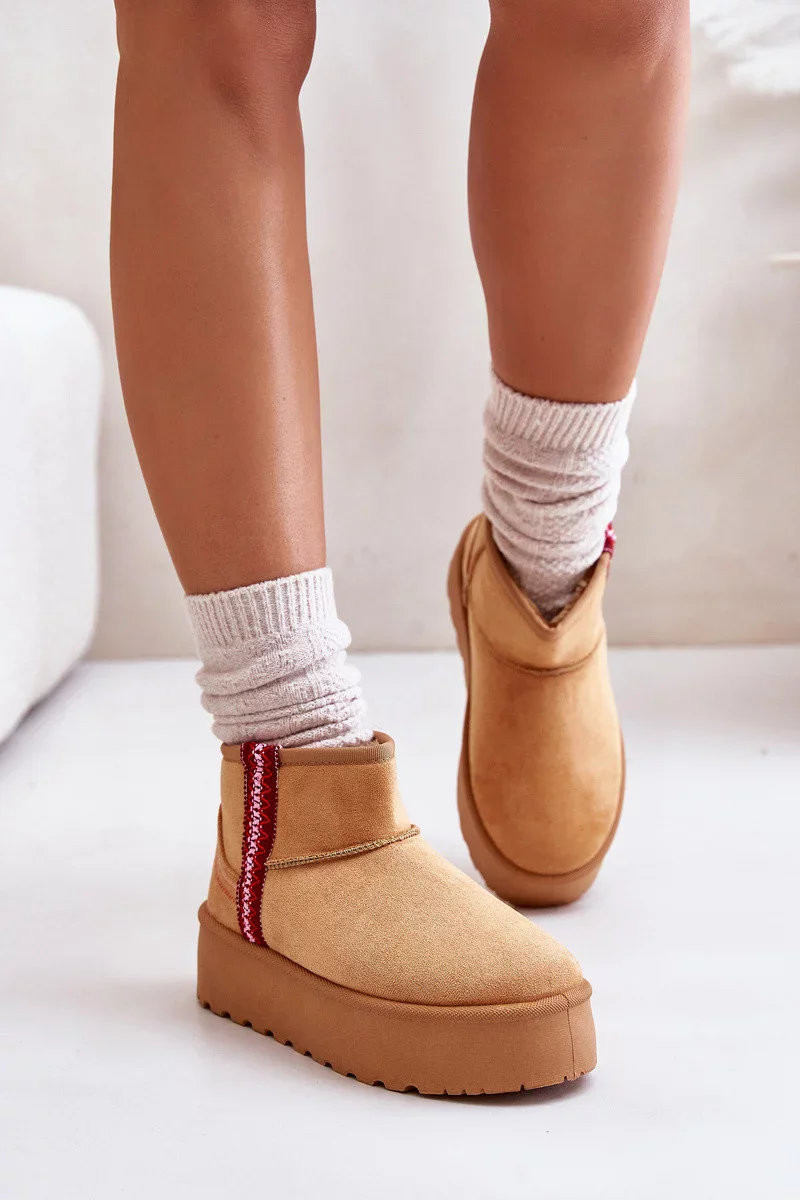 Dámske zateplené snežnice s platformou Camel Lomessa 41