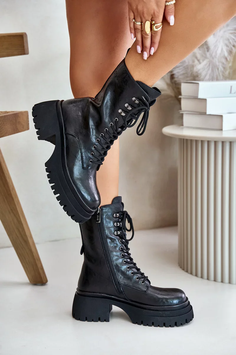 Dámske kožené zateplené pracovné rukavice GOE Black 40