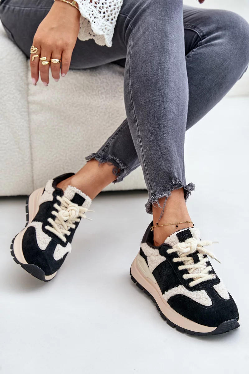 Zateplené dámske kožené tenisky Big Star HI-POLY SYSTEM Black 36