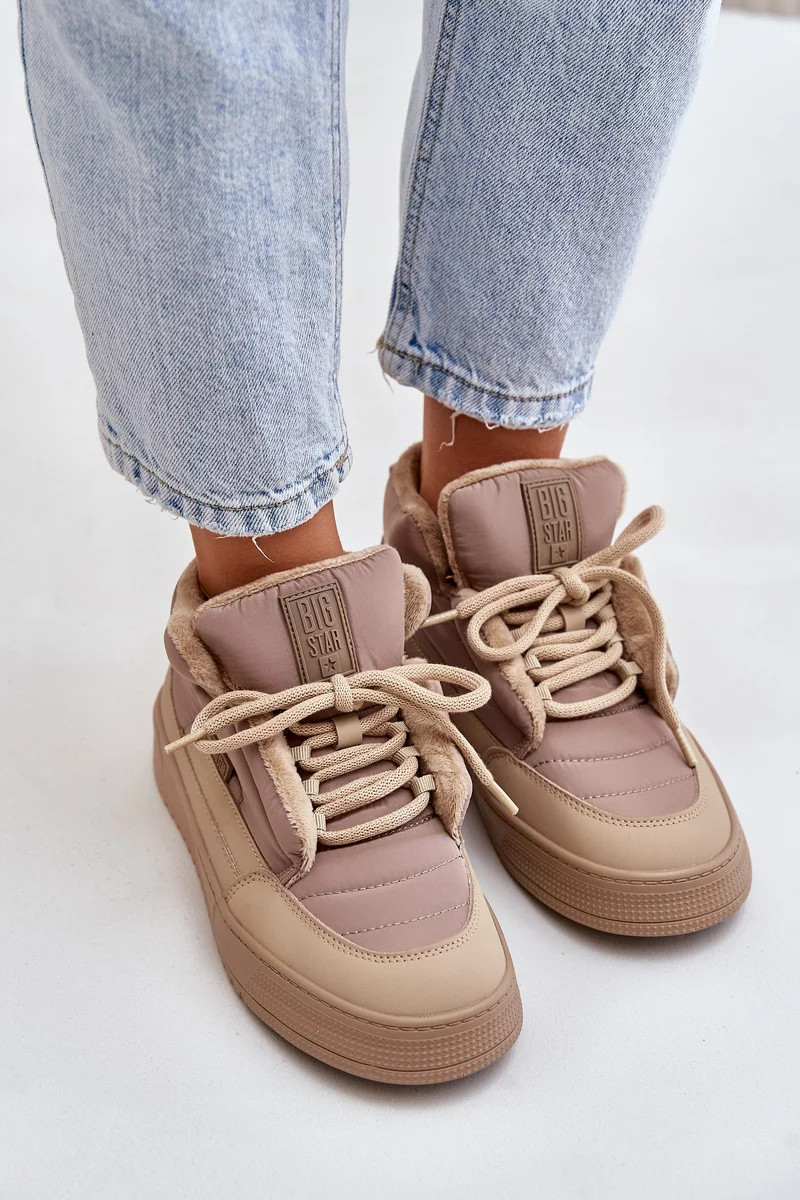 Zateplené dámske tenisky Big Star Beige 37