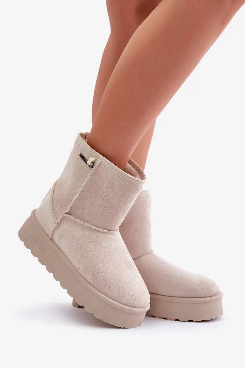 Dámske snežnice na platforme Big Star - svetlo béžové 39