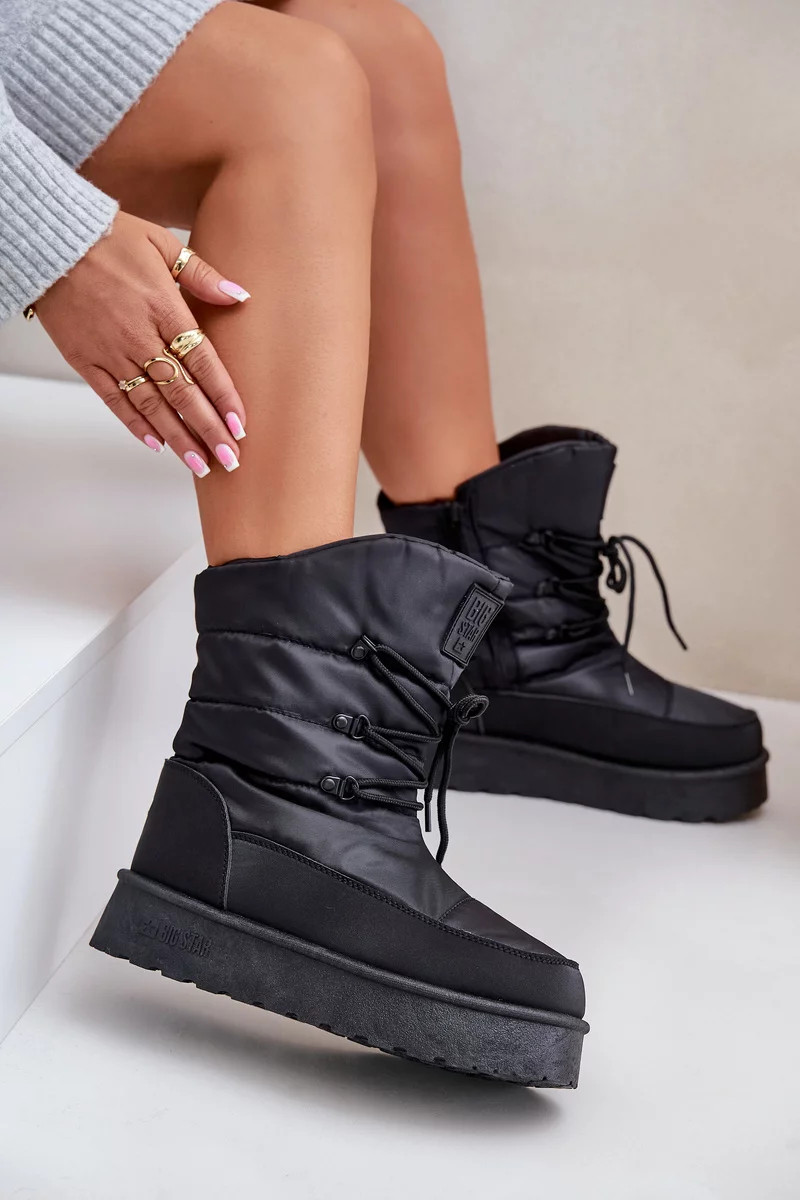 Big Star Platform Snežnice na zips OO274884 Black 38