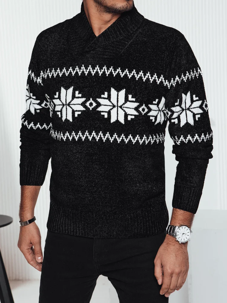 Pánsky čierny sveter Dstreet WX2268 XXL