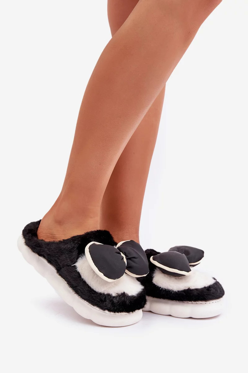 Papuče z umelej kožušiny s Mashli Black Grilis 38/39