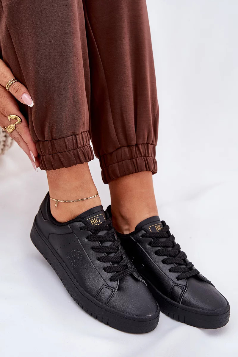 Dámske nízke tenisky z ECO kože Big Star - čierne 36