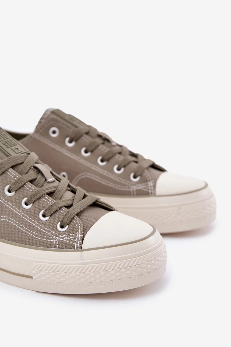 Pánske plátenné tenisky na platforme Big Star - zelené 44