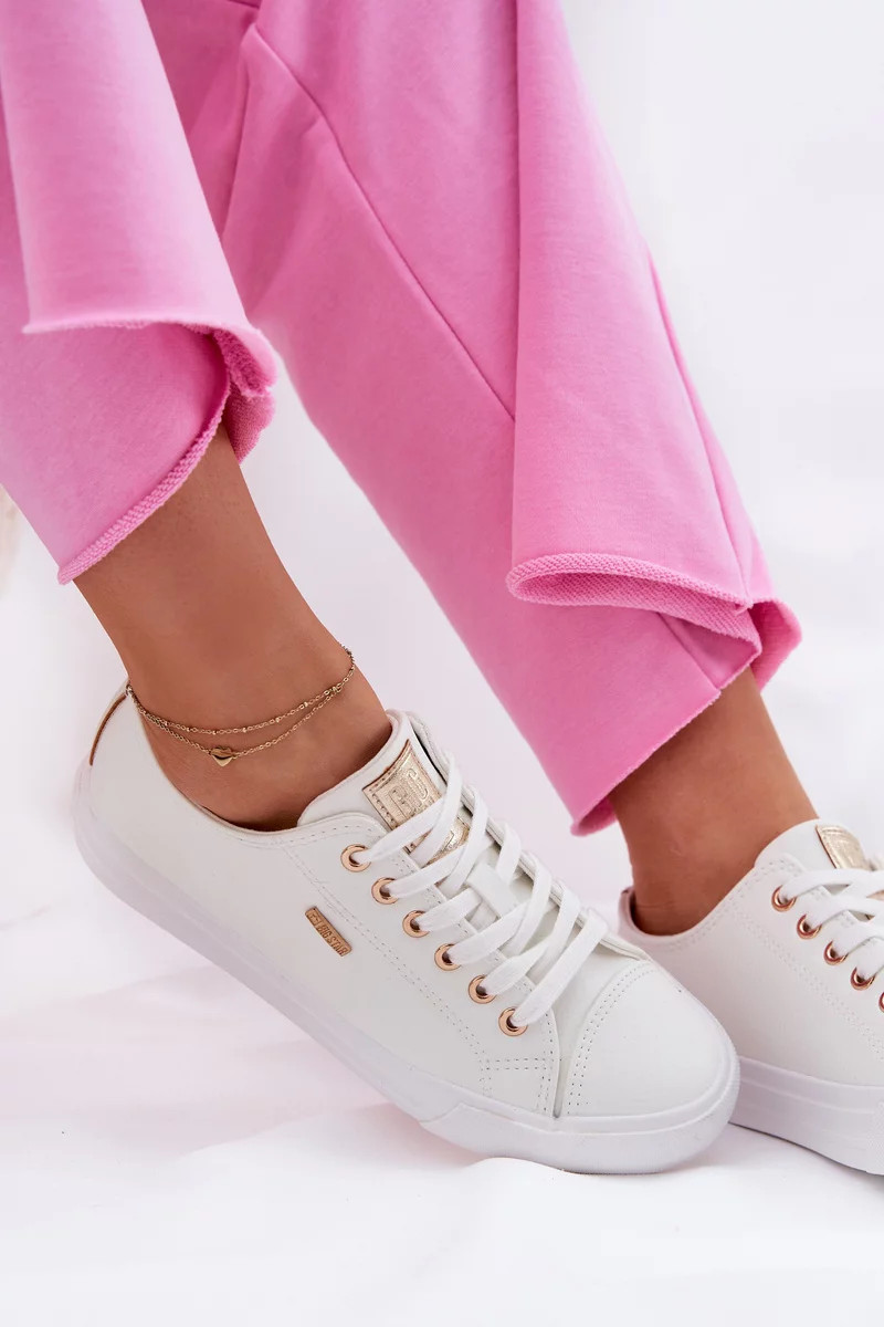 Dámske kožené tenisky ECO Big Star - biele 38