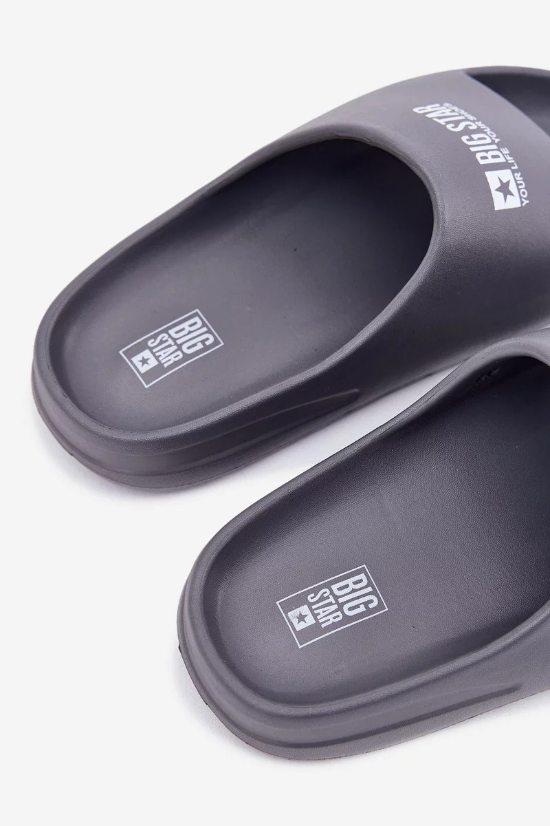 Pánske penové papuče s logom Big Star - sivé 41