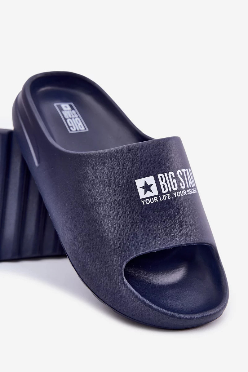 Pánske penové papuče s logom Big Star - tmavomodré 45