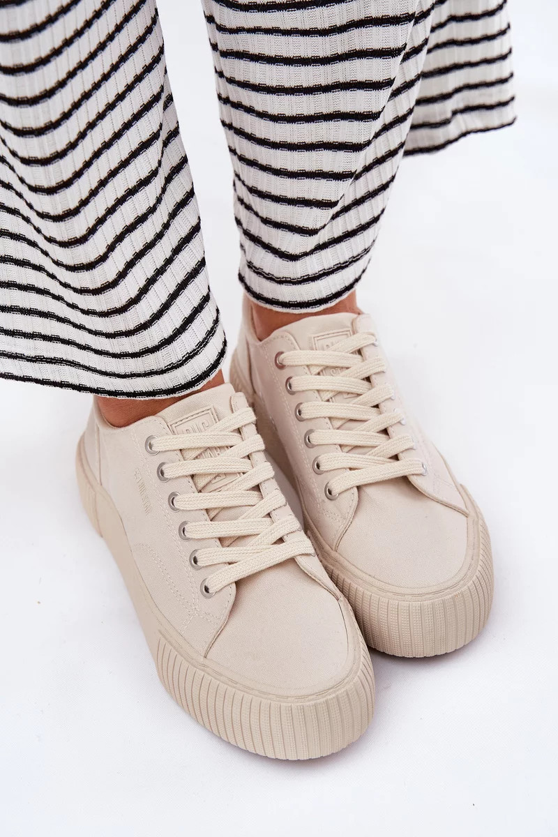 Dámske plátenné tenisky Big Star - béžové 36