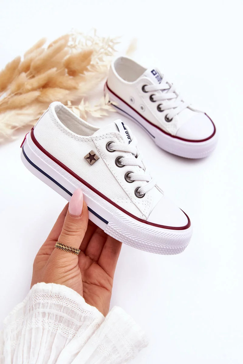 Detské plátenné tenisky Big Star - biele 21