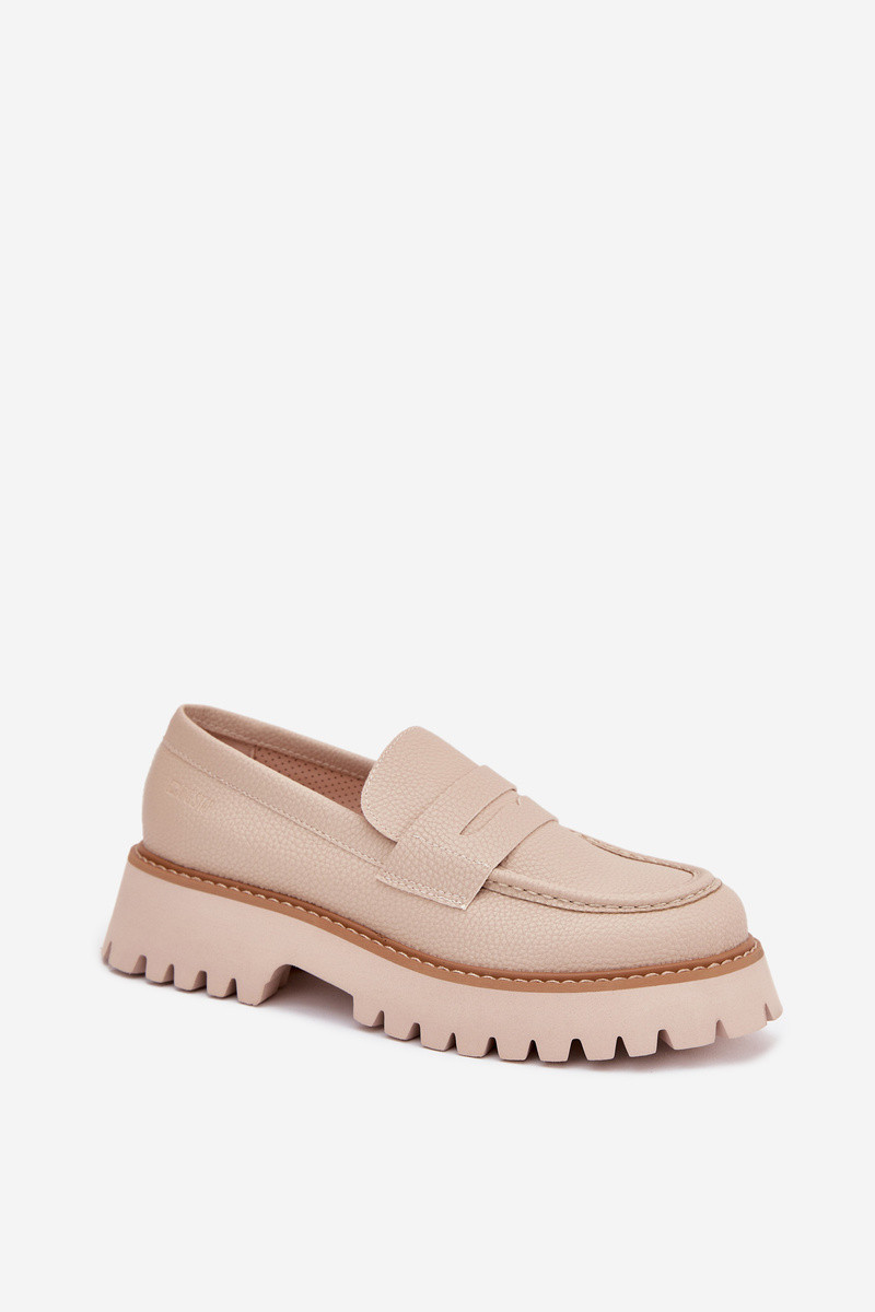 Dámske mokasíny na platforme Big Star - béžové 39